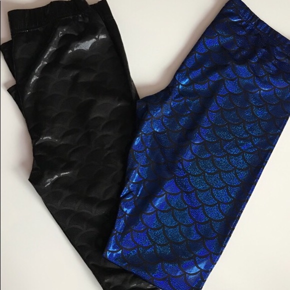 Bundle! Mermaid Fish Scale Stretch Leggings - Picture 3 of 5